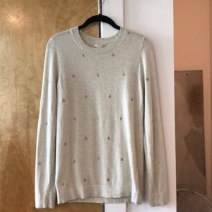 J. Crew polka-dot teddie sweater small